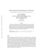 Deep Learning in Neural Networks: An Overview