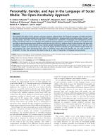 Personality, Gender, and Age in the Language of Social Media: The Open-Vocabulary Approach