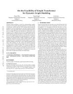On the Feasibility of Simple Transformer for Dynamic Graph Modeling