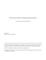 The Rewards to Meeting or Beating Earnings Expectations