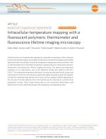 Intracellular temperature mapping with a fluorescent polymeric thermometer and fluorescence lifetime imaging microscopy