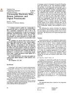 Untraceable Electronic Mail, Return Addresses, and Digital Pseudonyms