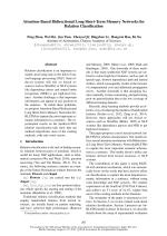 Attention-Based Bidirectional Long Short-Term Memory Networks for Relation Classification