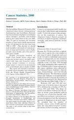 Cancer Statistics, 2000