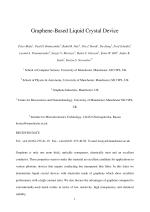 Graphene-Based Liquid Crystal Device