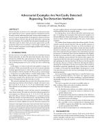 Adversarial Examples Are Not Easily Detected: Bypassing Ten Detection Methods
