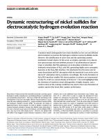 Dynamic restructuring of nickel sulfides for electrocatalytic hydrogen evolution reaction