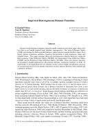 Improved Heterogeneous Distance Functions