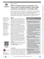 Effects of targeted delivery of propionate to the human colon on appetite regulation, body weight maintenance and adiposity in overweight adults