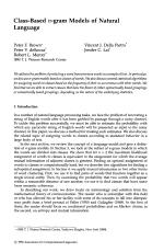 Class-Based n-gram Models of Natural Language