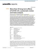 More than 50 long-term effects of COVID-19: a systematic review and meta-analysis