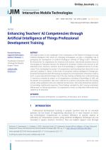 Enhancing Teachers’ AI Competencies through Artificial Intelligence of Things Professional Development Training