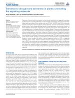 Tolerance to drought and salt stress in plants: unraveling the signaling networks