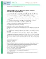 Widespread genetic heterogeneity in multiple myeloma: implications for targeted therapy