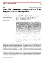 Microbial co-occurrences on catheters from long-term catheterized patients