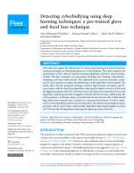 Detecting cyberbullying using deep learning techniques: a pre-trained glove and focal loss technique