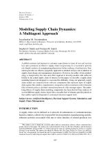 Modeling Supply Chain Dynamics: A Multiagent Approach