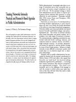 Treating Networks Seriously: Practical and Research-Based Agendas in Public Administration