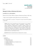 Biological Activities of Hydrazone Derivatives