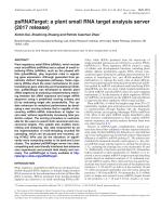 psRNATarget: a plant small RNA target analysis server (2017 release)