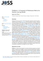 PerMetrics: A Framework of Performance Metrics for Machine Learning Models