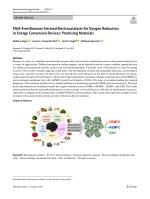 PGM-Free Biomass-Derived Electrocatalysts for Oxygen Reduction in Energy Conversion Devices: Promising Materials