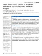 SARS Transmission Pattern in Singapore Reassessed by Viral Sequence Variation Analysis