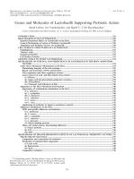 Genes and Molecules of Lactobacilli Supporting Probiotic Action