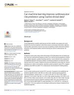 Can machine-learning improve cardiovascular risk prediction using routine clinical data?
