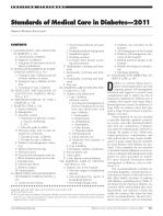 Standards of Medical Care in Diabetes—2011