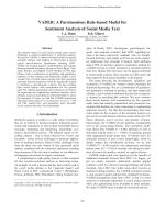 VADER: A Parsimonious Rule-based Model for Sentiment Analysis of Social Media Text