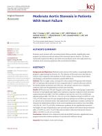 Moderate Aortic Stenosis in Patients With Heart Failure