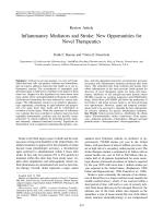 Inflammatory Mediators and Stroke: New Opportunities for Novel Therapeutics