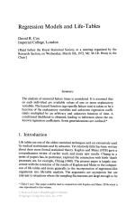 Regression Models and Life-Tables