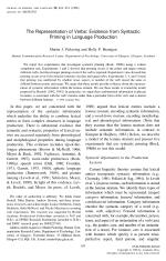 The Representation of Verbs: Evidence from Syntactic Priming in Language Production