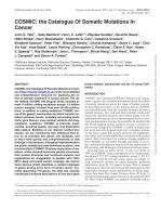 COSMIC: the Catalogue Of Somatic Mutations In Cancer