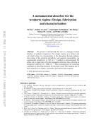 A metamaterial absorber for the terahertz regime: Design, fabrication and characterization