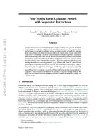 Fine-Tuning Large Language Models with Sequential Instructions