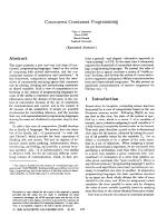 Concurrent Constraint Programming