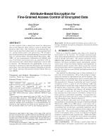 Attribute-Based Encryption for Fine-Grained Access Control of Encrypted Data