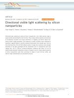 Directional visible light scattering by silicon nanoparticles
