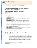 The Effect of Mindfulness-Based Therapy on Anxiety and Depression: A Meta-Analytic Review