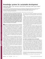 Knowledge systems for sustainable development
