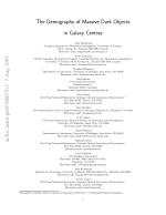 The Demography of Massive Dark Objects in Galaxy Centres