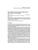 Very Simple Classification Rules Perform Well on Most Commonly Used Datasets