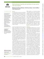 Methodological quality and synthesis of case series and case reports