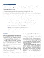 Non-small cell lung cancer: current treatment and future advances