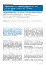 Zika virus infection complicated by Guillain-Barré syndrome – case report, French Polynesia, December 2013