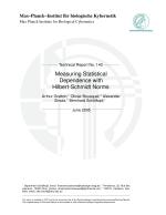 Measuring Statistical Dependence with Hilbert-Schmidt Norms