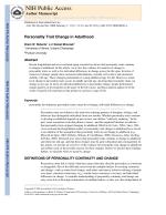Personality Trait Change in Adulthood